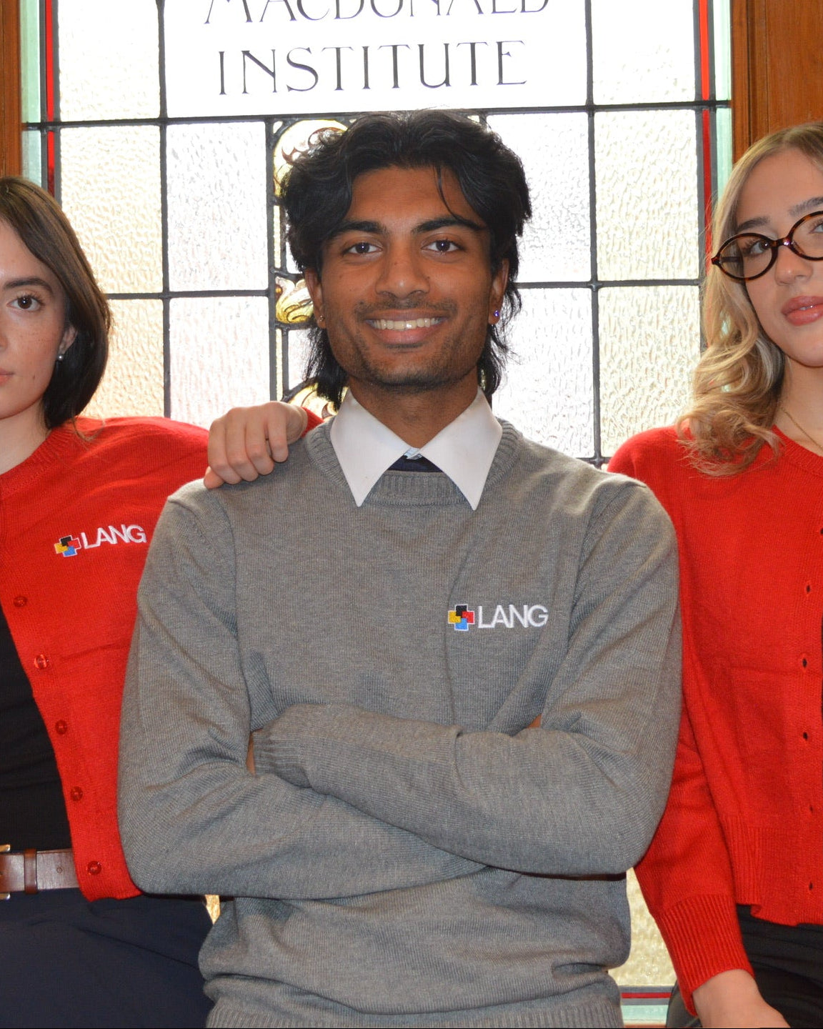 LANG Grey Knit Sweater