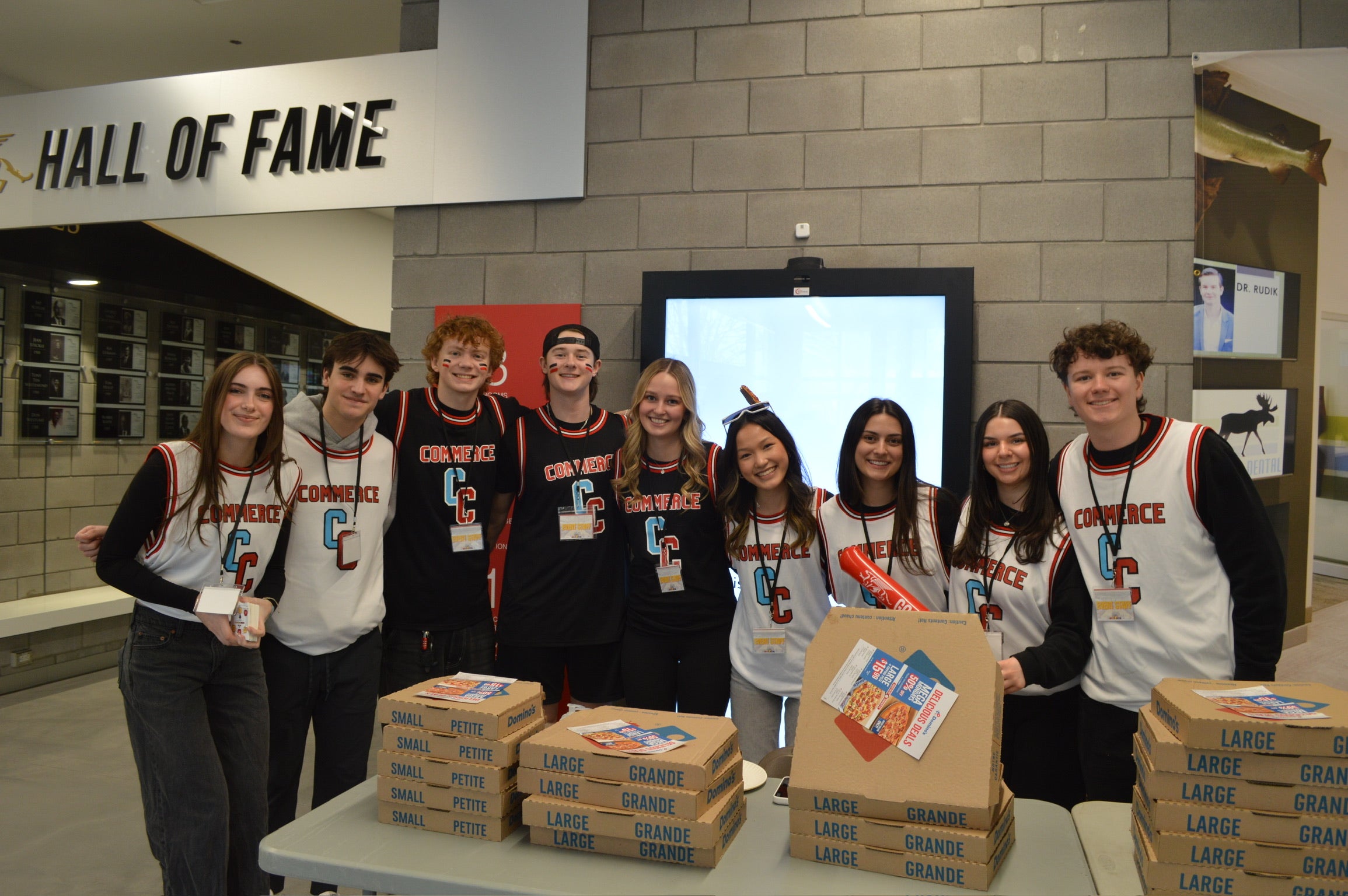 LANG students gathered together at a campus event