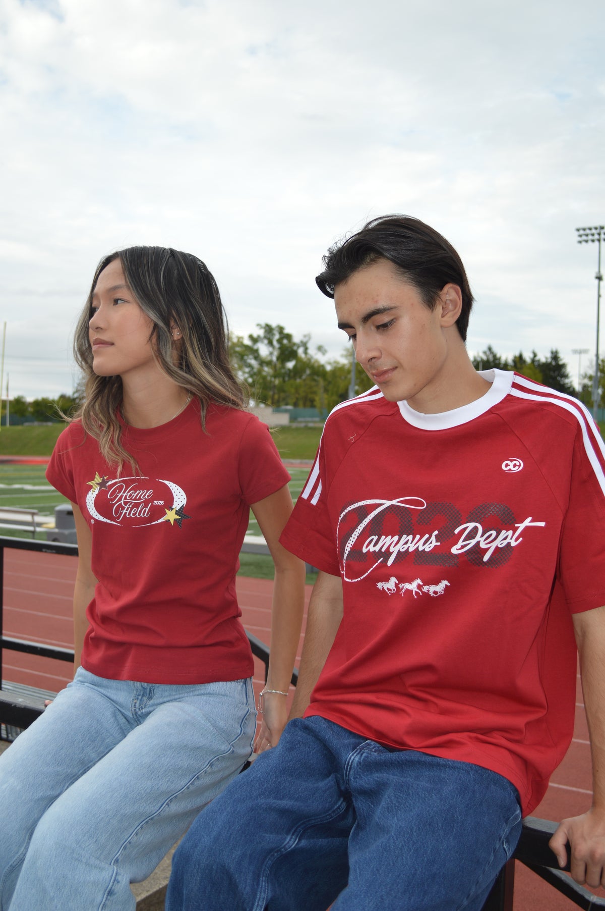 Commerce Collective Campus Dept Red Boxy T-Shirt