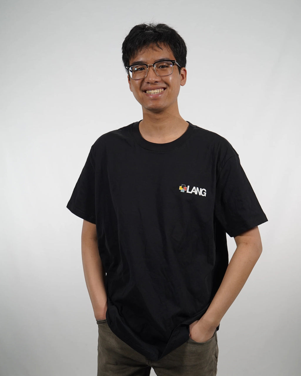 Black Lang Cotton T-Shirt