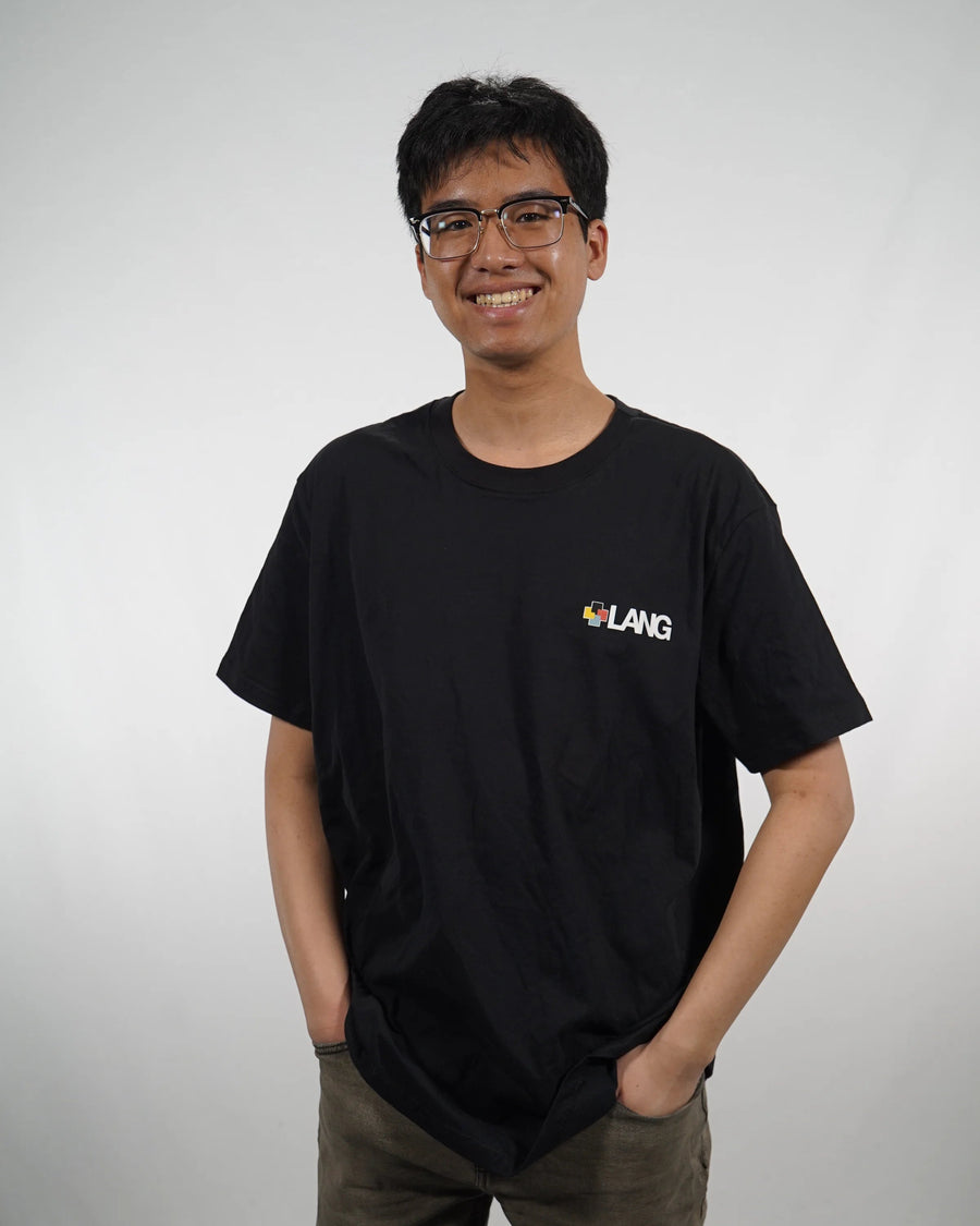 Black Lang Cotton T-Shirt