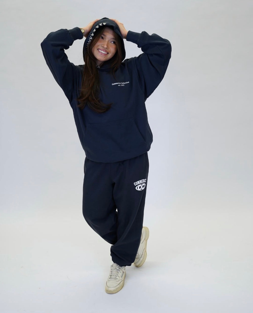 Commerce Collective Navy How Lucky Are We Sweatpants