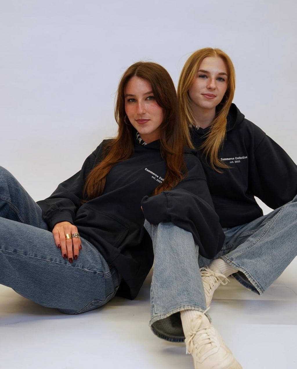 Commerce Collective Bold in Navy Stitched Hoodie