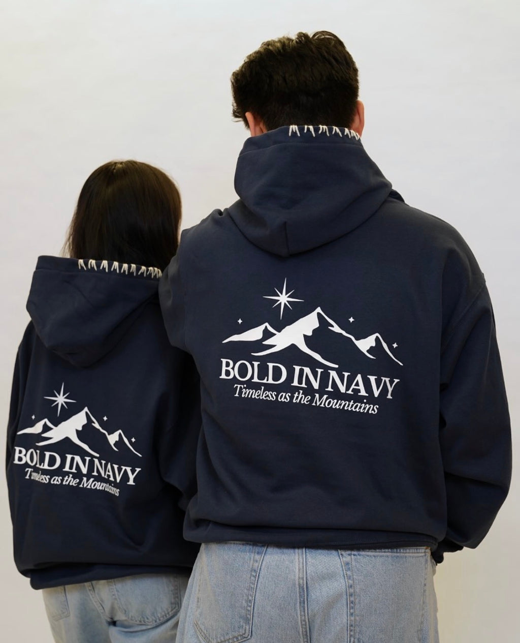 Commerce Collective Bold in Navy Stitched Hoodie