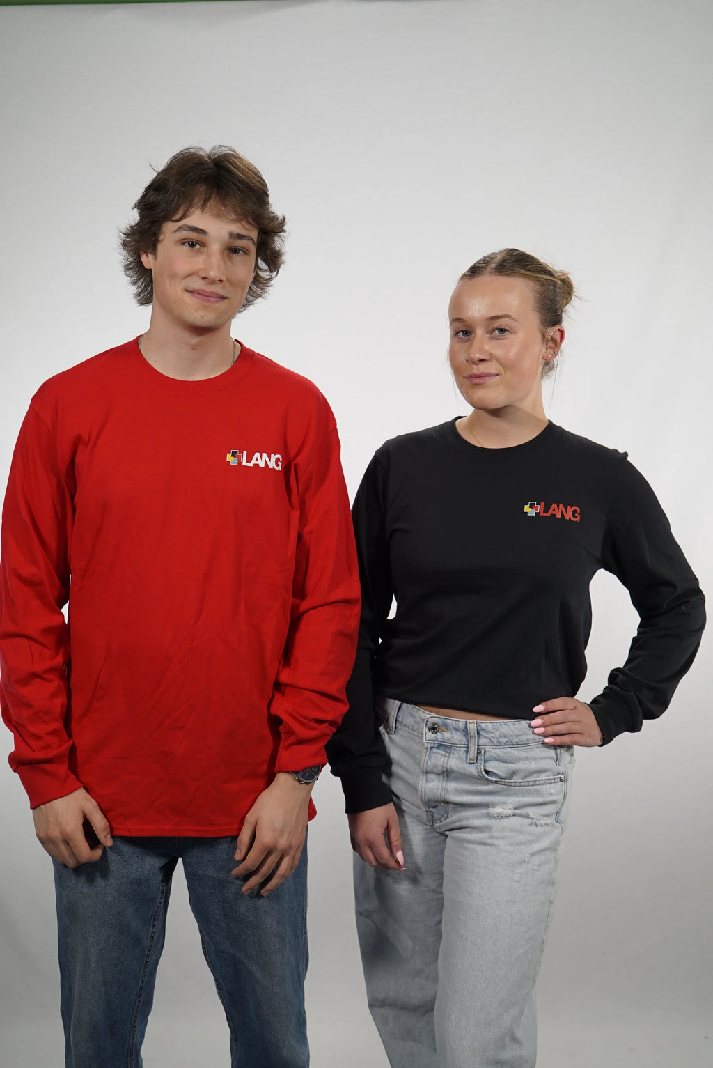 LANG Long Sleeve Shirt - Black and Red