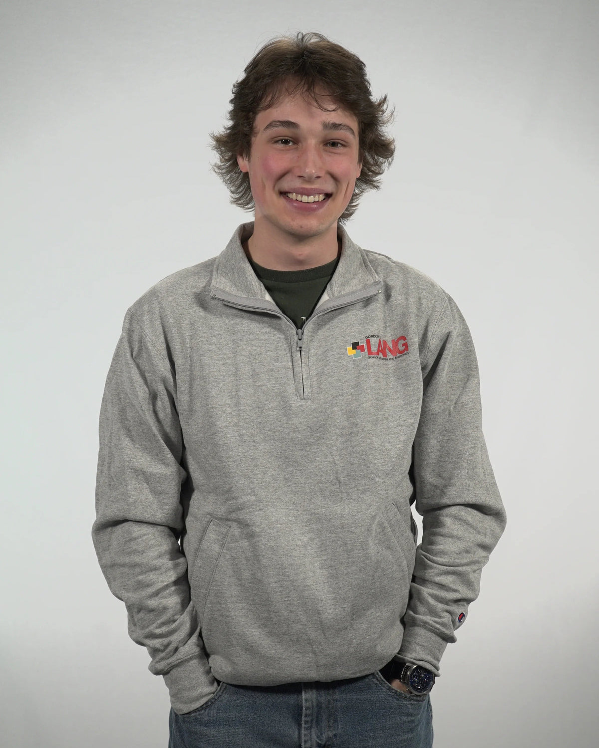 LANG Grey Champion Quarter Zip