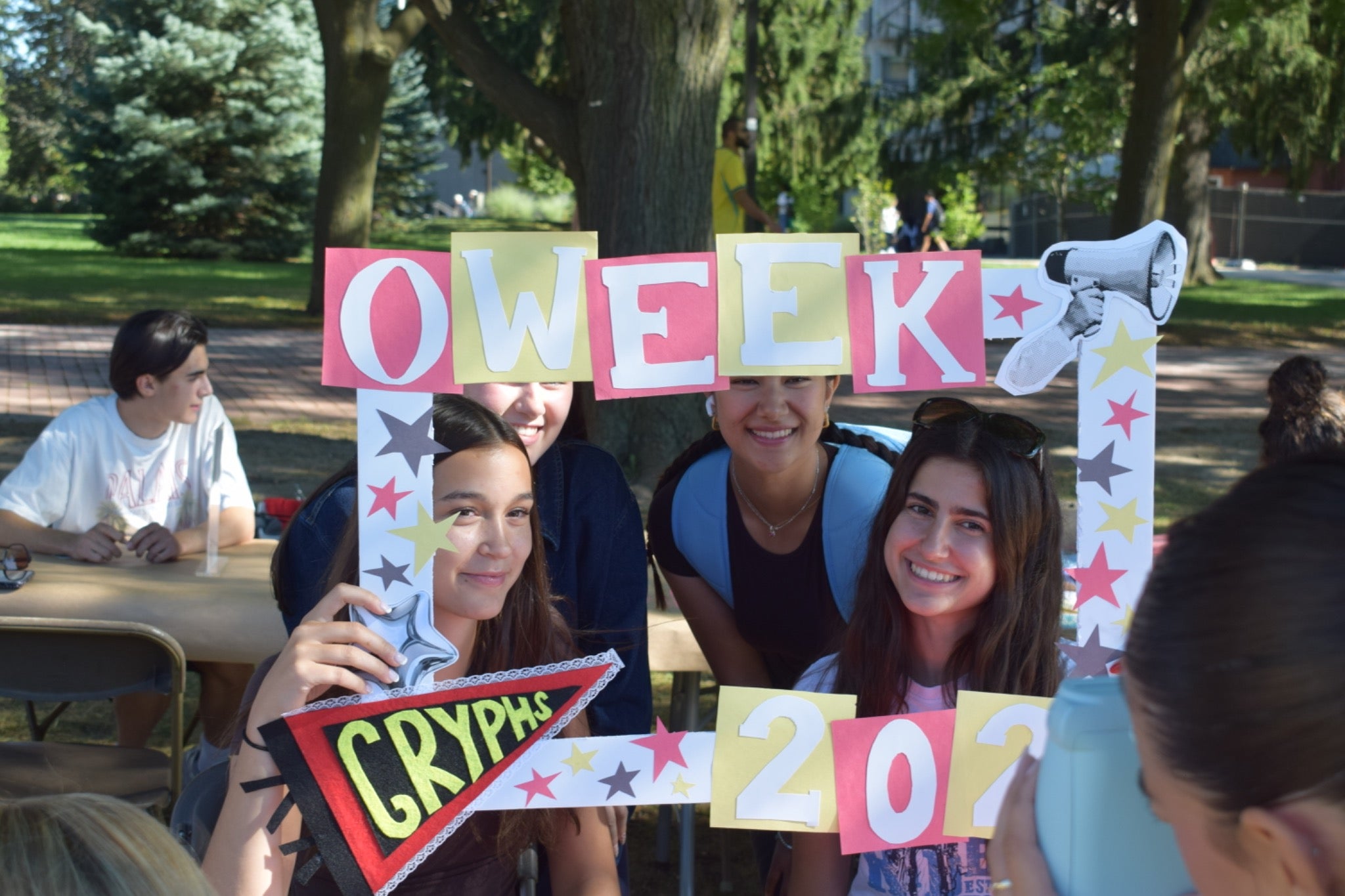 Students taking part in Snap N’ Swag during O-Week 2026