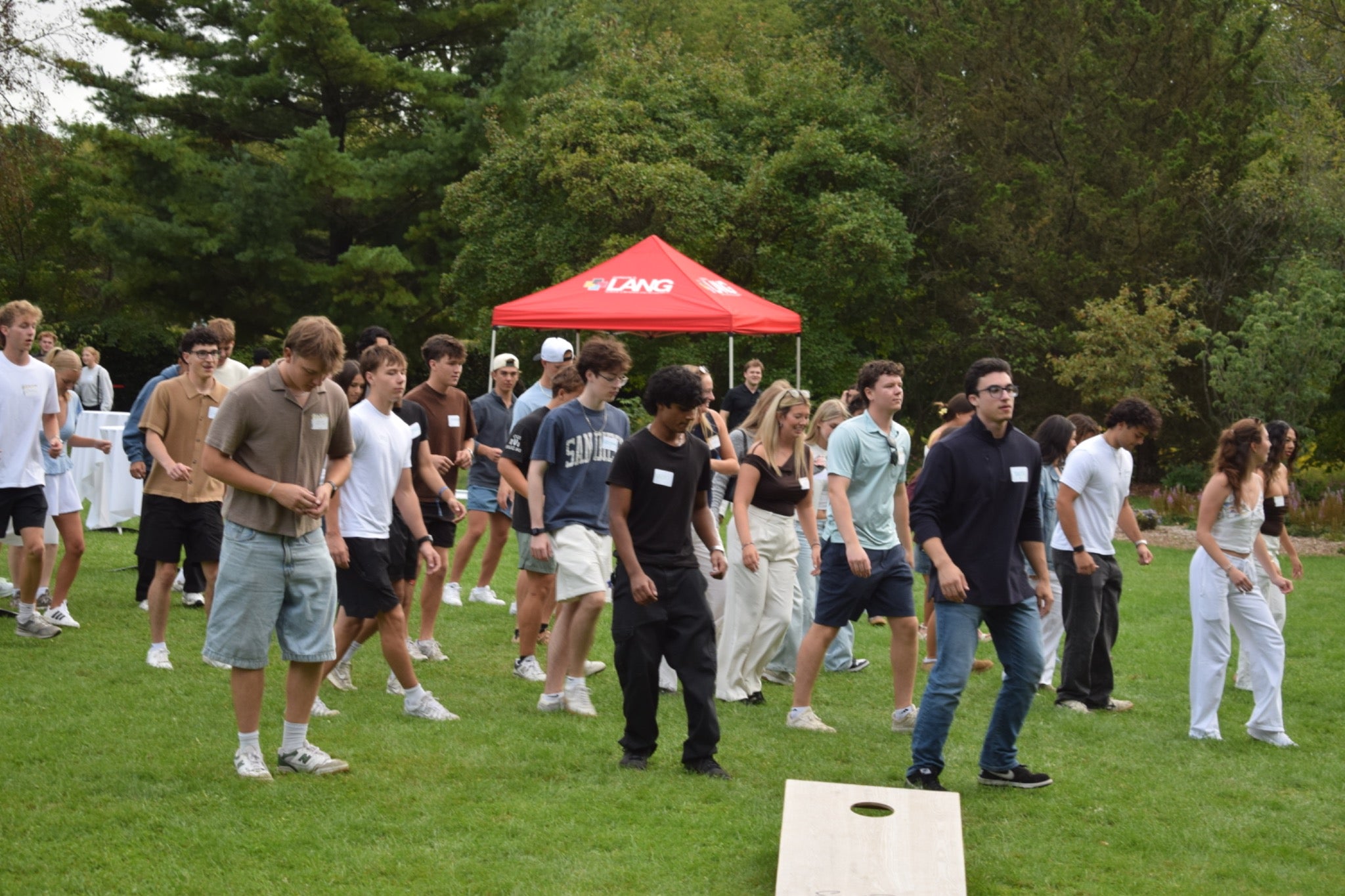 Students taking part in LANG Summer Games Day